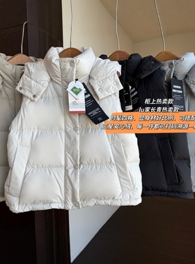 AMR UU◆柜上2000+lu家四格羽绒马甲短款连帽羽绒服女外套秋冬新