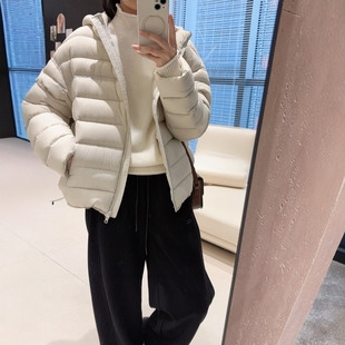 燕小麦杜邦三防90白鸭绒品质感韩系排骨款 加厚保暖连帽羽绒服宽松