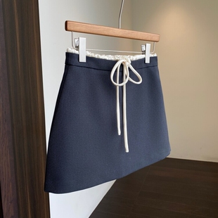 百搭显瘦小黑裙半身裙女2026新款 显腿长～高腰A字短裙裤 AMR