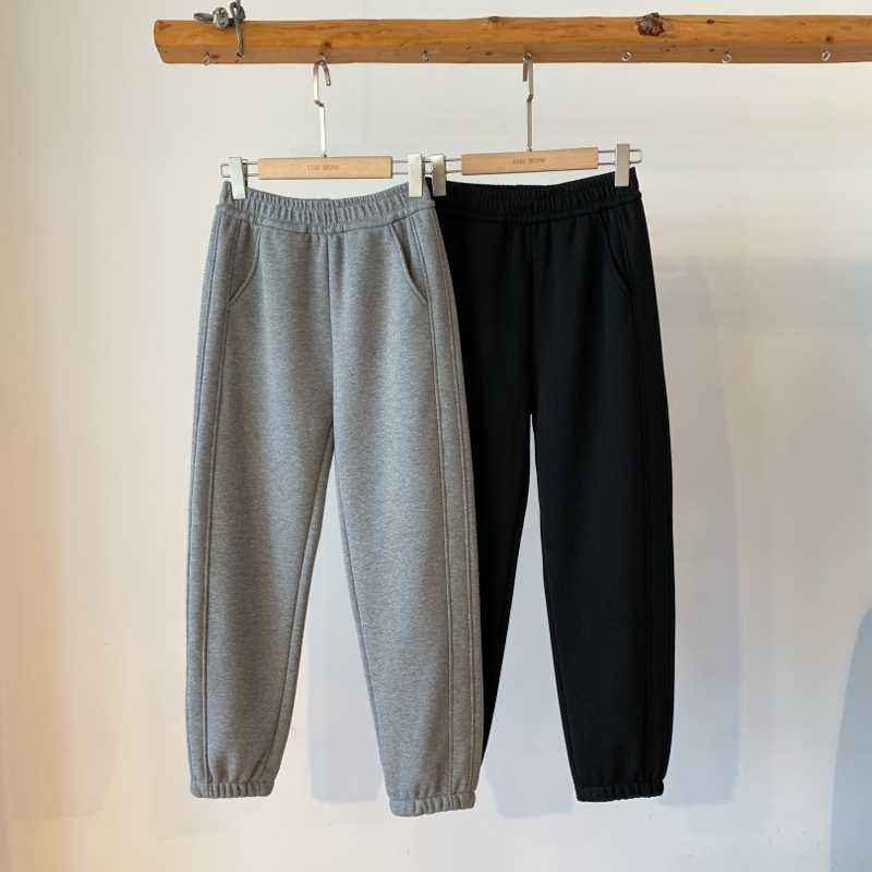 THEWOW一条过冬 软糯透气暖暖绒摇粒绒温暖好穿束口加绒卫裤冬
