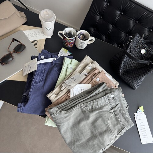 26早春窄版直筒裤四面弹宽马蹄裤脚松弛氛围感5色s~xxl不压小个子