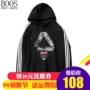 BOOS size lớn nam giới thương hiệu chất béo mùa thu lỏng áo hoodie thể thao béo 佬 cộng với phân bón cộng với áo len mũ Đại Liên - Cực lớn áo nam