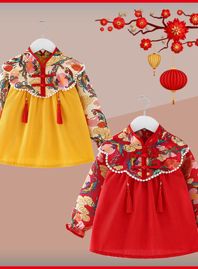 女宝宝罩衣外穿公主裙秋冬婴儿童围兜吃饭防水防脏反穿衣饭兜围裙