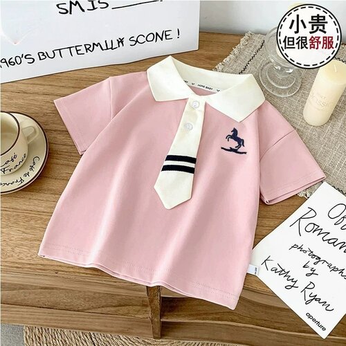 儿童POLO衫短袖2026夏季男童女童T恤中大童洋气上衣宝宝休闲半袖