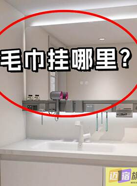 家用吸盘免打孔毛巾置物化妆室洗手间厨房移动毛巾收纳水槽沥水袋