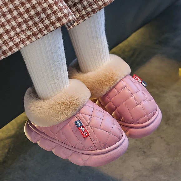 儿童棉鞋2025新款室内加绒加厚保暖家居鞋中大童宝宝包跟女童棉靴