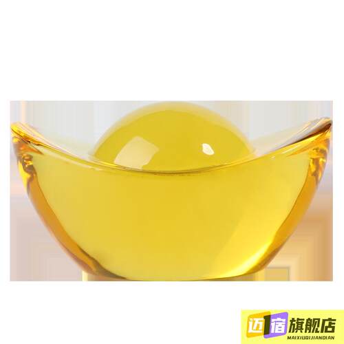 天然黄水晶元宝摆件创意工艺礼品大号小金银元宝家居装饰