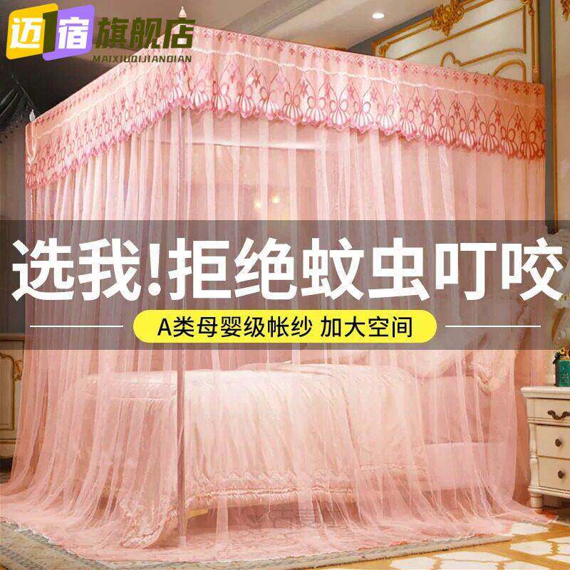 公主风蚊帐加密加厚支架2026高级新款落地宫廷蚊帐家用卧室三门