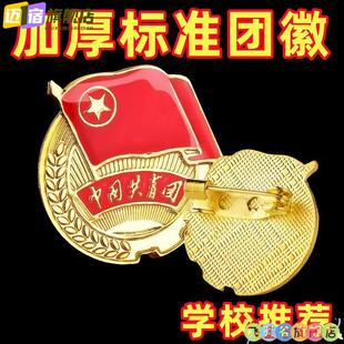 新版标准型团徽共青团团员学生青年用胸章安全别针扣强磁磁吸加厚学校学生共青团员标准型加厚铁质磁铁别针
