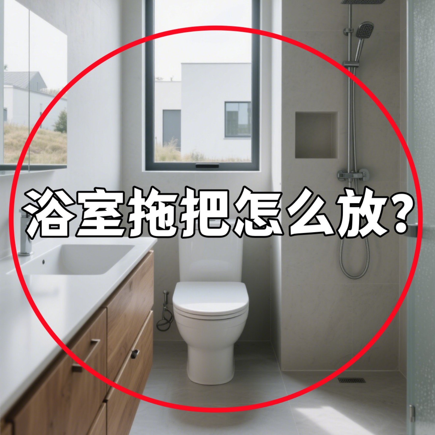 卫生间吸盘拖把壁挂夹浴室墙上免打孔扫把夹挂钩门毛绒玩具收纳桶