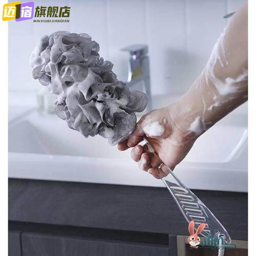 沐浴球带手柄浴花球搓澡两用高档洗澡浴花柔软不散搓澡搓背沐浴刷