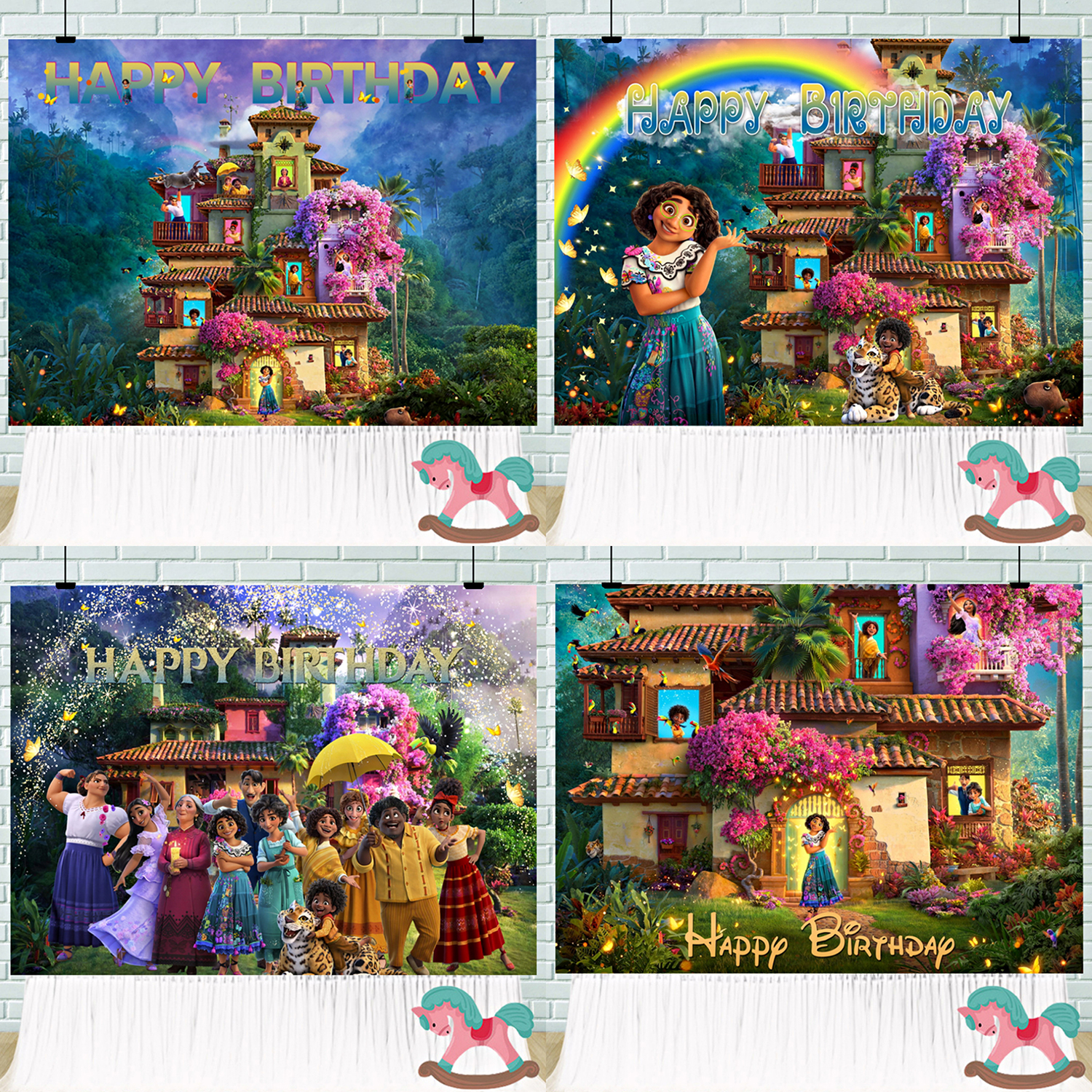 魔法满屋生日海报派对装饰背景布