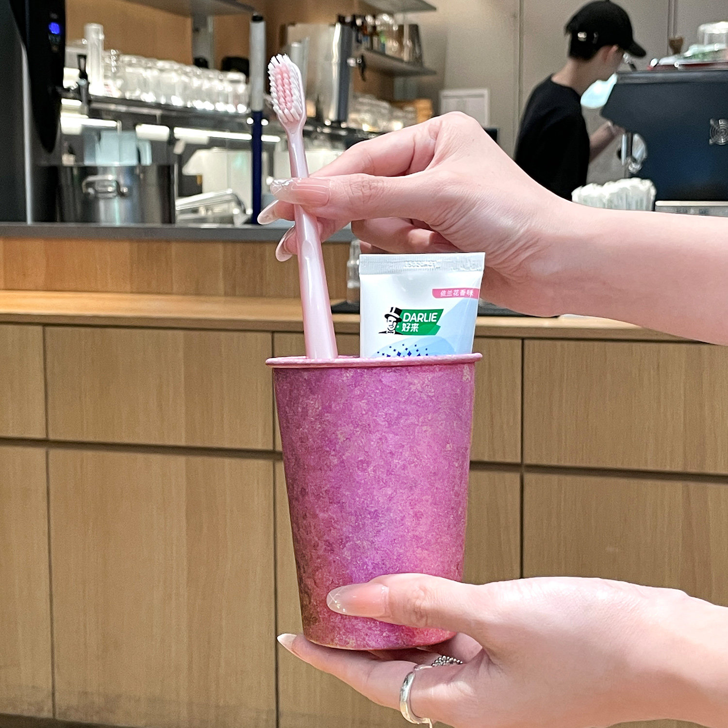 【理想正品高端】纯钛漱口杯刷牙杯家用情侣洗漱杯子旅行便携牙缸