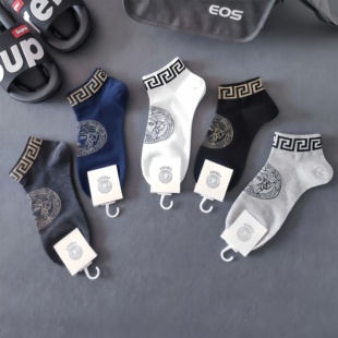 五双装袜子男短袜夏季纯棉低帮浅口船袜吸汗透气范家潮牌短筒袜
