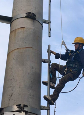 fclimb/福攀 8mm钢丝绳防坠落 罐体管塔斜爬梯 垂直生命线 JVD9米