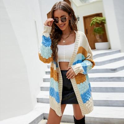 loose coat plaid splice cardigans cardigan twists fashion