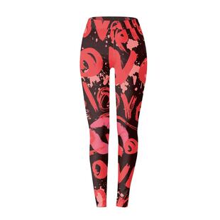 digital tight English Cartoon love yoga pattern printing