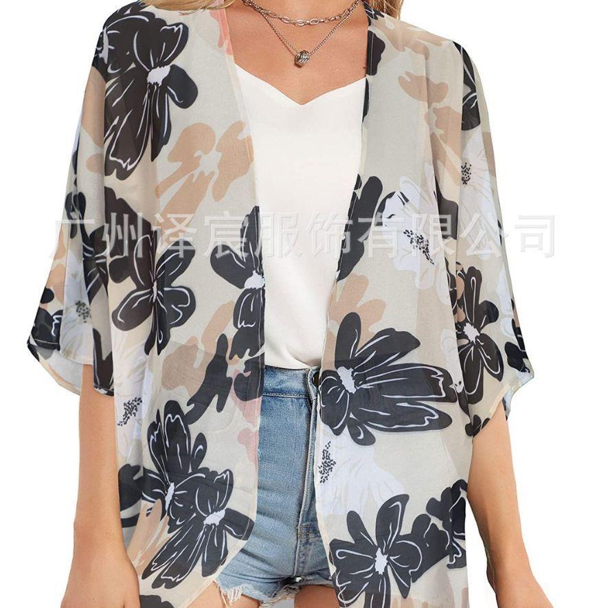 womens ups trendy cardigans kimono front open vintage tops