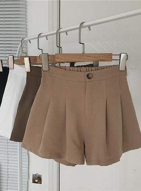 clothing student summer chic pleated trousers waist high