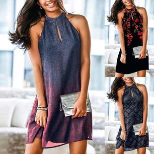 Black short skirt halter neck style pink slim high waist