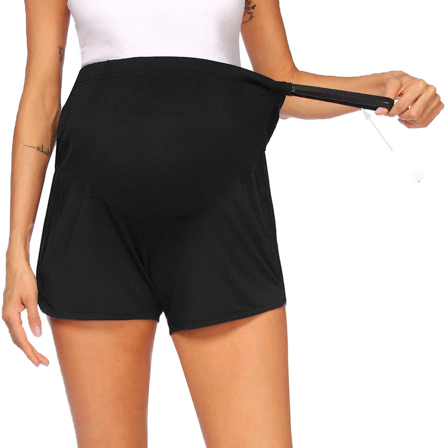 Maternity Pants Sports Shorts Elastic Waist Adjustable