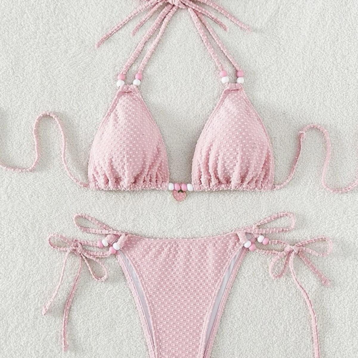 women sexy  pieces hollow out swimsuit thong padded bikini