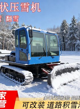 儿童雪地游乐场冬季全自动压雪设备滑雪场小型履带式压雪车轧雪机