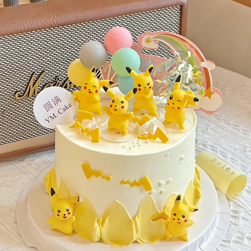 皮卡丘蛋糕装饰儿童烘焙插件