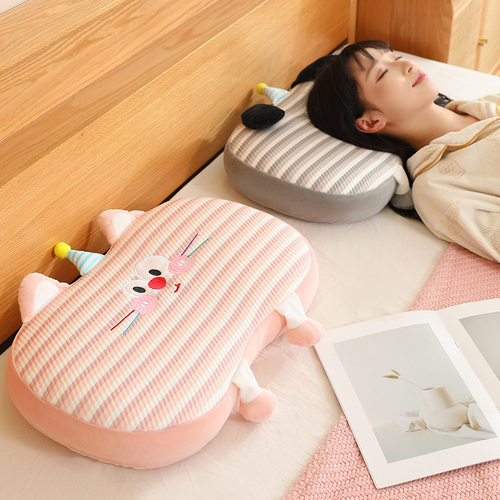 冰丝多巴胺护颈椎助睡眠肚皮枕记忆棉枕头儿童枕芯宿舍学生卡通枕