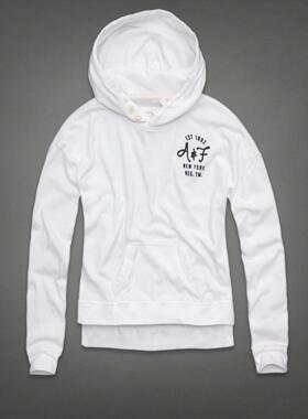 AF正品宽松白色学院风ＬＯＧＯ套头连帽卫衣长袖上衣特价现货M码