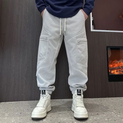 DB 男装冬季新款简约百搭潮牌休闲裤男宽松显瘦时尚长裤-5556