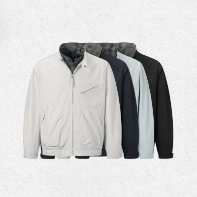 滴滴小新-气质叠穿假两件夹克外套休闲商务百搭松弛感外套L6608