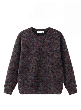 男装色织提花卫衣男士长袖长袖时尚休闲百搭圆领百搭