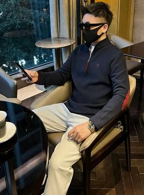 【新年红马】冬季混纺加厚绣花长袖卫衣上衣高级感男装