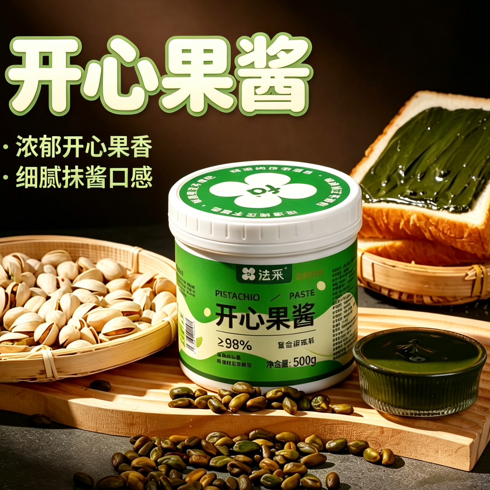 法采FC开心果酱迪拜巧克力提拉米苏烘焙原料马卡龙巴斯克蛋糕原料图片