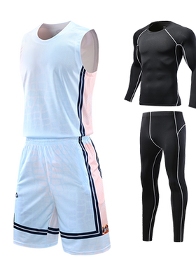 秋冬篮球服四件套冬季青少年球衣套装男紧身衣训练服团队比赛定制