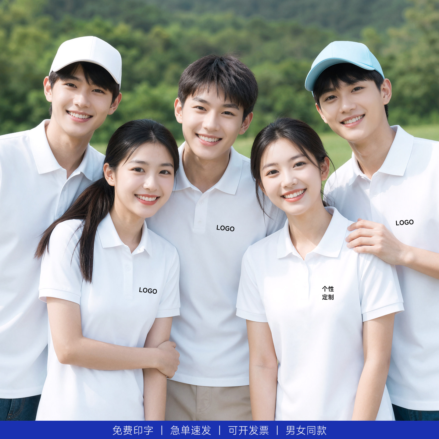 POLO衫定制企业工作服夏季短袖t恤男女款翻领速干透气广告衫刺绣图片