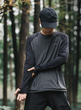 ENshadower隐蔽者圆领长袖T恤男潮牌户外透气速干插肩袖运动长T