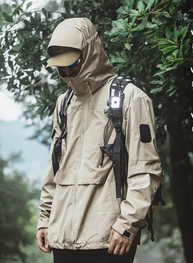 ENshadower隐蔽者连帽冲锋衣外套男gorpcore户外徒步三防工装夹克
