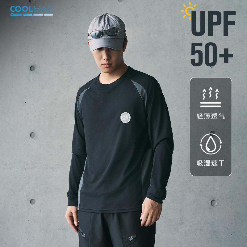 ENshadower拼接图案运动长T