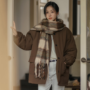 宽松加厚保暖棉衣工装 无谓韩式 女装 新款 风气质棉服女 文艺2025冬季