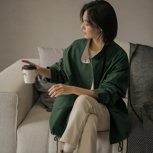 无谓2026春季新款女装设计感开衫宽松外衣大码休闲风衣外套女上衣