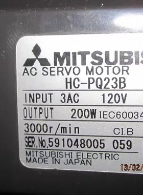 三菱伺服电机HC-PQ23B  HC-PQ23K-UE 议价