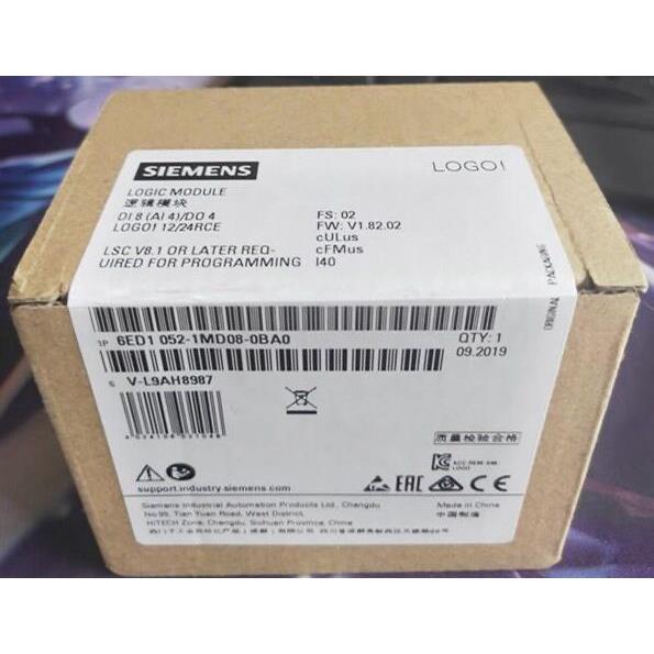 6ED1052-1MD08-0BA0西门子LOGO 12/24RCE LOGO逻辑模块显示屏