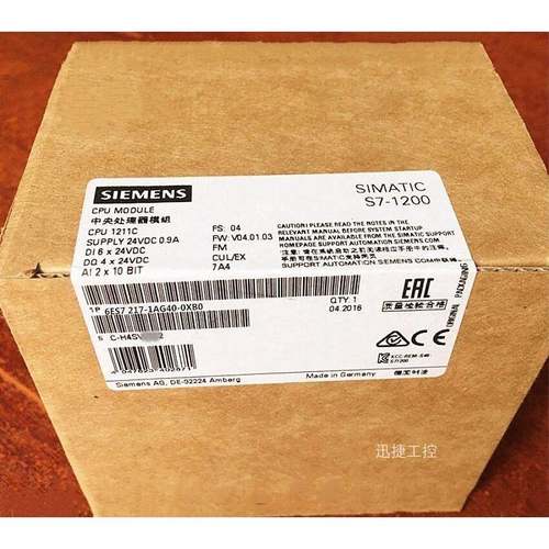 6ES7217-1AG40-0XB0西门子S7-1200CPU1217C模块6ES72171AG400XB0