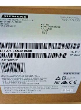 6ES7274-1XA30-0XA0西门子S7-1200CPU 2路模拟量输入模拟器仿真器