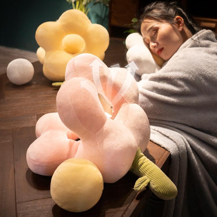 花朵抱枕女生睡觉午睡枕趴睡枕办公室午休神器少儿小学生趴趴枕头