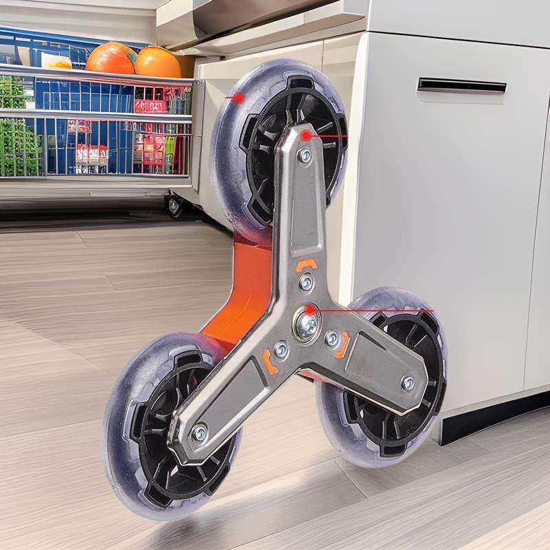 铝合金爬楼梯手拉车轮子购物车买菜拉杆小推车配件轱辘轴承三角轮