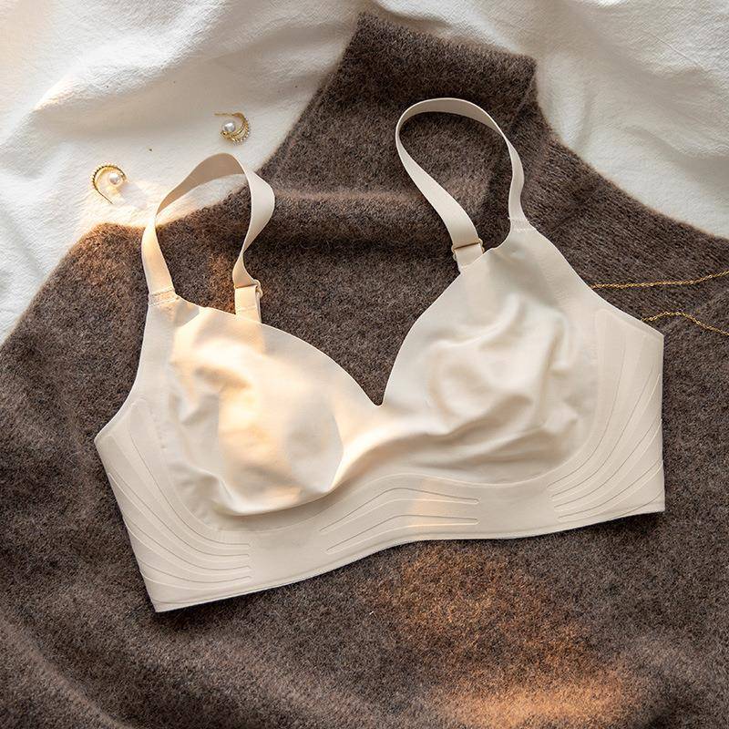 无痕内衣女春夏超薄款大胸显小胸罩收副乳防下垂凉感舒适文胸
