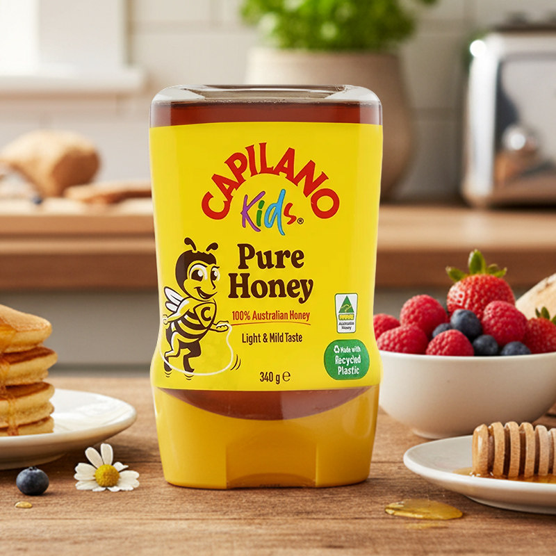 康蜜乐轻甜蜂蜜澳大利亚进口340g倒立装澳洲桉树蜂蜜